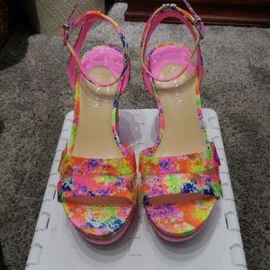 Multi Color Wedge Sandals
